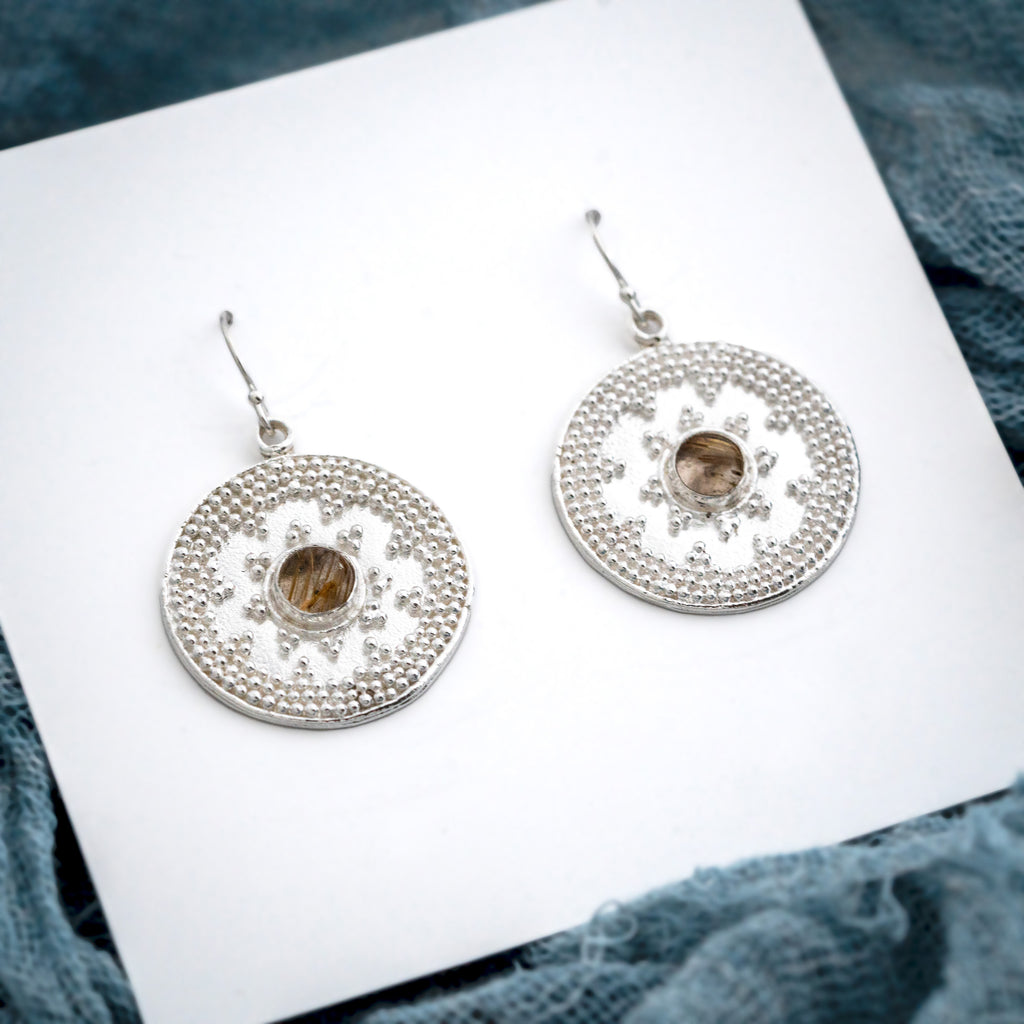 Silver and Crystal Earrings