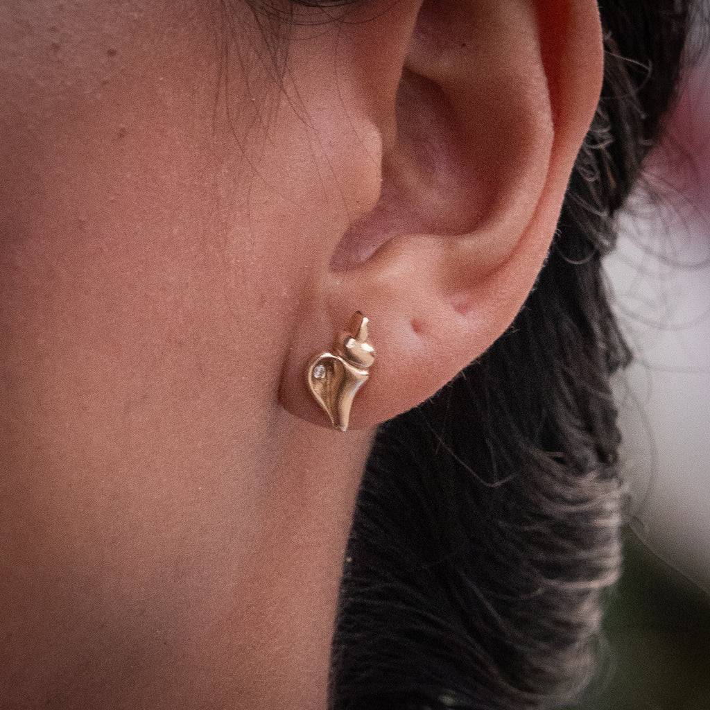 Sinistral Earring 14K Yellow Gold