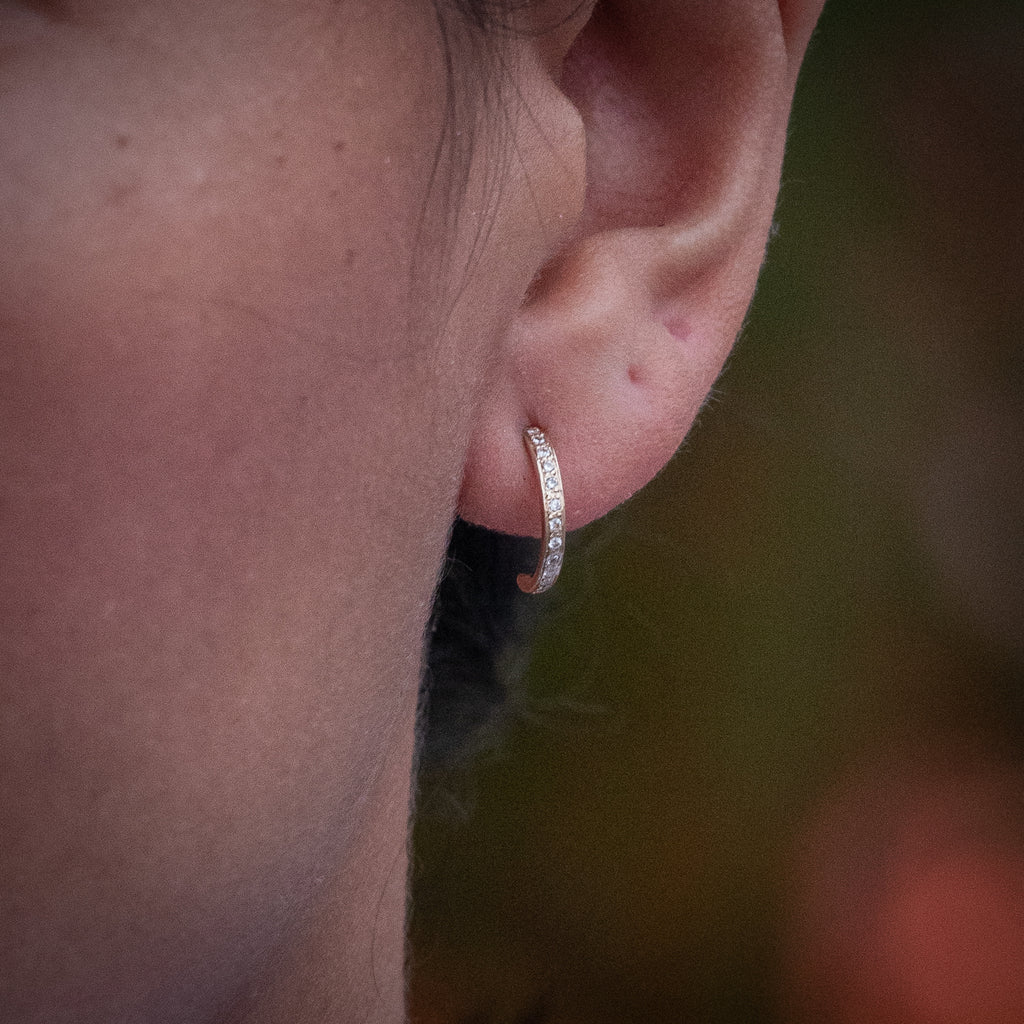 Karambit Earrings Sterling Silver Pavé