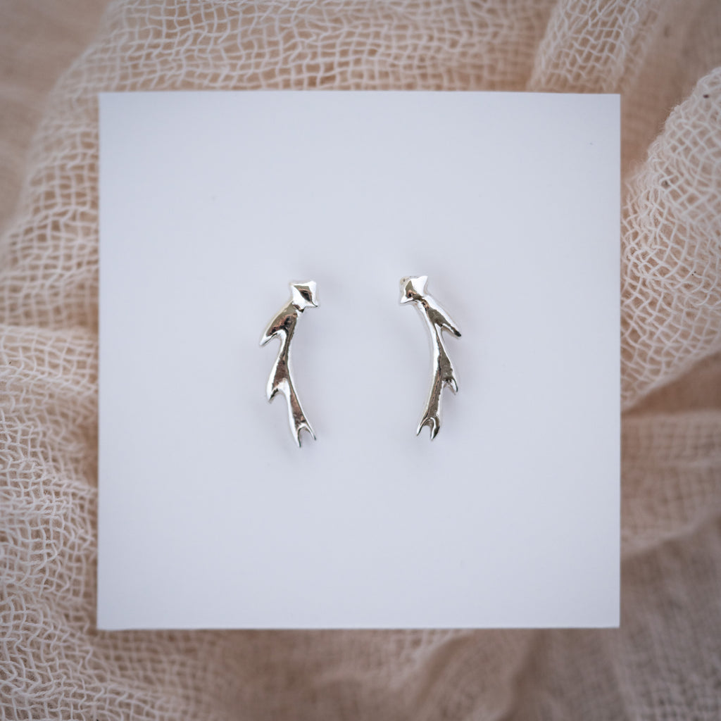 Sea Dragon Earrings - Silver