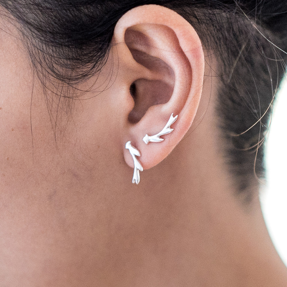 Sea Dragon Earrings - Silver